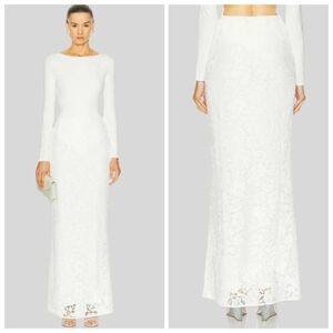 New Sans Faff Florence Elegant Wedding White Lace Maxi Skirt Large NWT